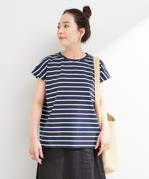 tシャツ 「追加」手洗い可 / 接触冷感 / クールタッチバックリボンプルオーバー レディース B.C STOCK tシャツ 「追加」手洗い可 / 接触冷感 クールタッチ