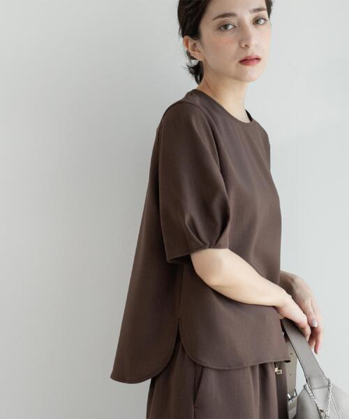 LISETTE メイ/ ブラウンコットン OPAQUE.CLIP（オペークドットクリップ） ブラウス シャツ ラメ