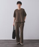 ブラウス シャツ 半袖 ラメストライプタックス...の詳細画像4