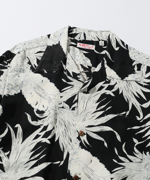 SUN SURF サンサーフ　ヴィンテージ　パイナップル　総柄　アロハシャツ サンサーフ ビンテージ アロハ シャツ パイナップル柄 オープン