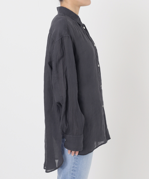 Spick&spanラミーシャツ Spick＆Span ブラウス シャツ ガーメントダイシアーラミーシャツ