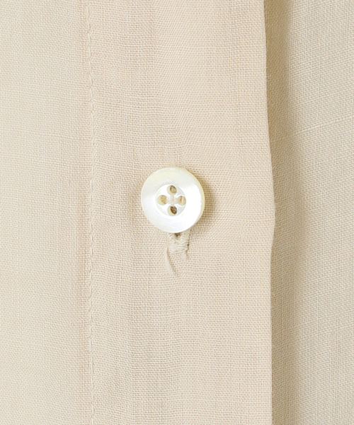 Spick&Span 長袖 ロングシャツ ラミー ベージュ 直営店で購入 Spick&Span 長袖 ロングシャツ ラミー ベージュ