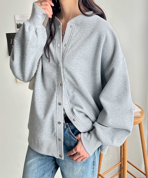 GeeRA（ジーラ） カーディガン 「M~LLサイズ展開」前後2wayスウェット