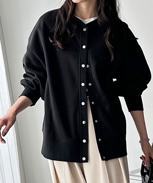GeeRA（ジーラ） カーディガン 「M-LLサイズ展開」スウェット2way