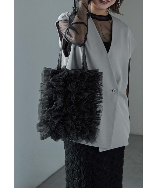 niana（ニアナ） トートバッグ ラメフリルトートバッグ サブバッグ