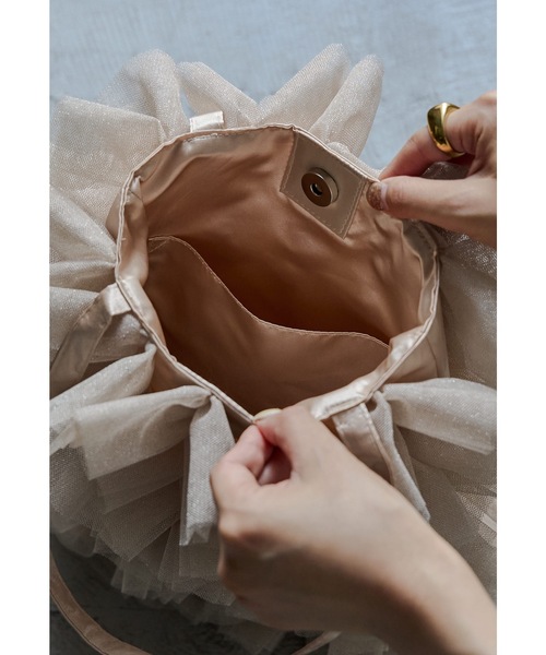 niana（ニアナ） トートバッグ ラメフリルトートバッグ サブバッグ