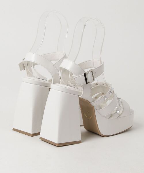 「attagirl」 ヒールサンダル L ホワイト レディース_画像2