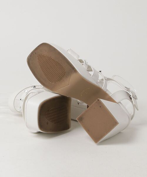 「attagirl」 ヒールサンダル L ホワイト レディース_画像3