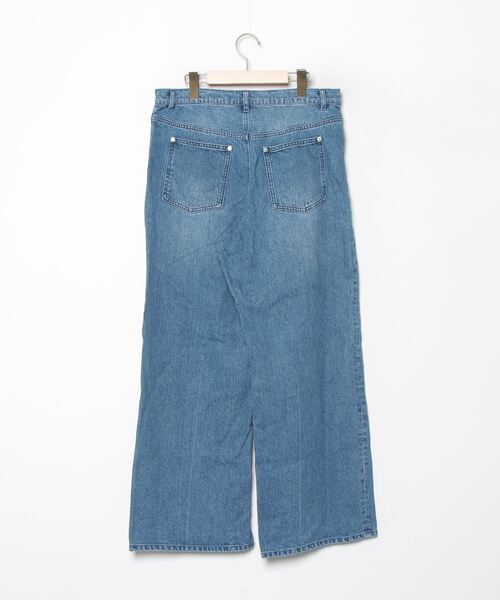 「UNTITLED」 加工デニムパンツ 42 ブルー レディース