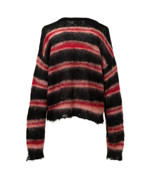 KAMIYA セーター ニット Distorted Border Mohair Knit Sweater メンズ