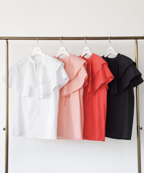 「ELFRANK」 ノースリーブブラウス FREE オフホワイト レディース_画像2