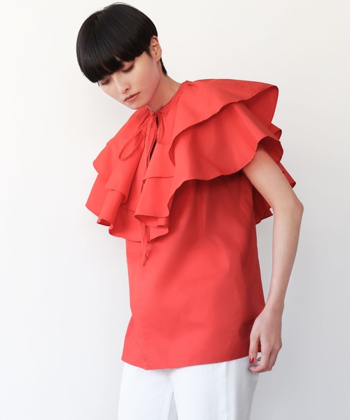 「ELFRANK」 ノースリーブブラウス FREE オフホワイト レディース_画像6