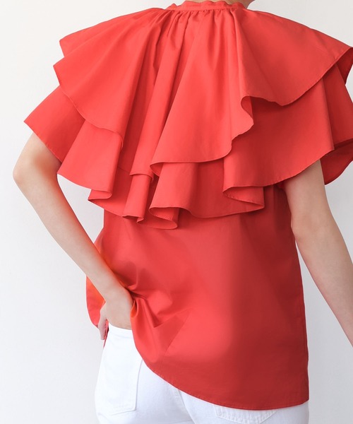 「ELFRANK」 ノースリーブブラウス FREE オフホワイト レディース_画像8