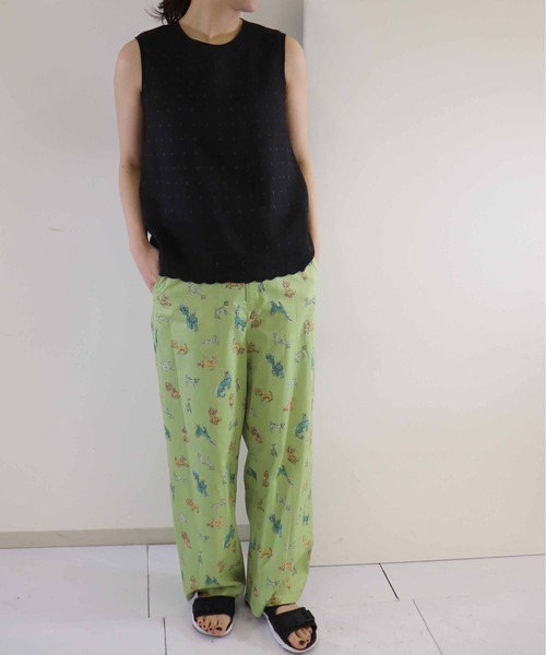 「haupia」 ノースリーブブラウス MEDIUM ネイビー レディース_画像5