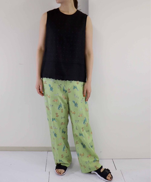 「haupia」 ノースリーブブラウス MEDIUM ネイビー レディース_画像8