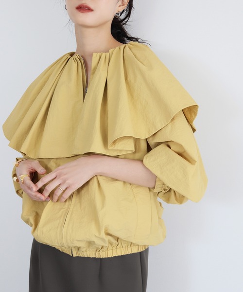 「ELFRANK」 ブルゾン FREE カーキ レディース_画像5