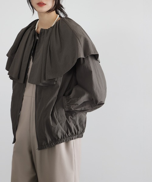 「ELFRANK」 ブルゾン FREE カーキ レディース_画像8