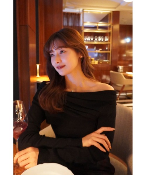 Her lip to ニット セーター Aveline Gathered Knit Top レディース