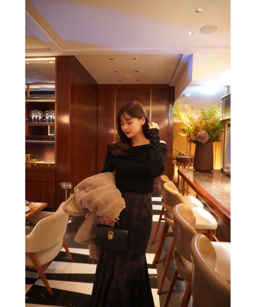 Her lip to ニット セーター Aveline Gathered Knit Top レディース