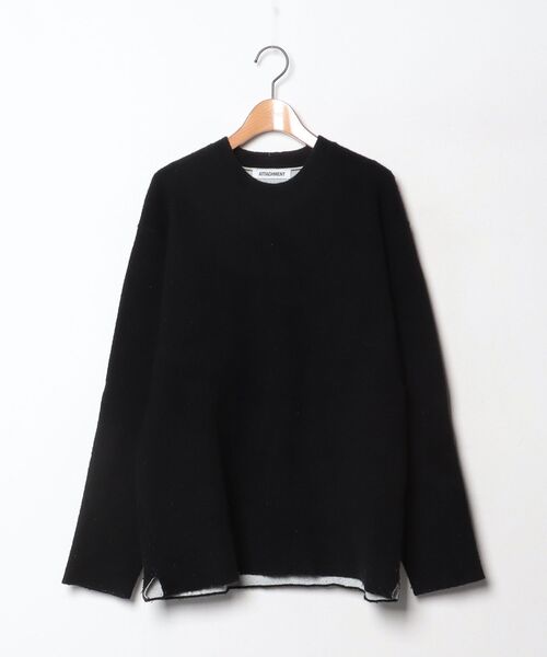 archivo 長袖ニット　ブラック ATTACHMENT（アタッチメント） 長袖ニット 1 ブラック メンズ
