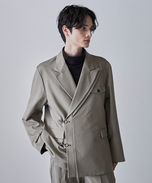 CLEL（クレイル） テーラードジャケット S グレイッシュベージュ