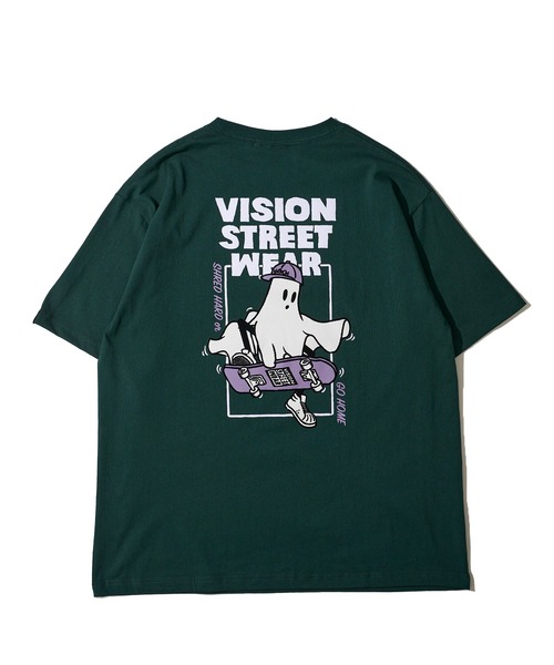「VISION STREET WEAR」 半袖Tシャツ MEDIUM グリーン レディース_画像8