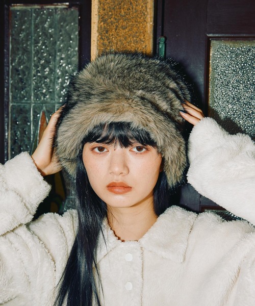 niko and…（ニコアンド） 帽子 ハット オリジナルフェイクファー