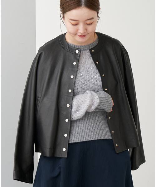 新品未使用　IENA レザーライクブルゾン　ブラック　36 IENA（イエナ） レザージャケット - ブラック レディース : ZOZOTOWN