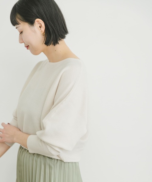 「ITEMS URBANRESEARCH」 長袖ニット FREE チャコールグレー レディース_画像4