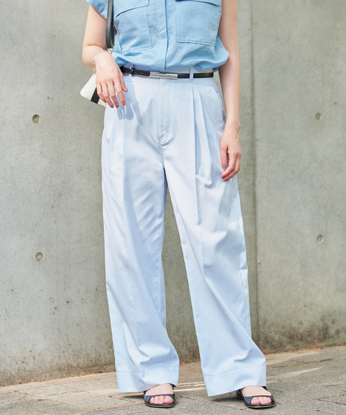 「IENA」 パンツ 36 ネイビー レディース_画像2