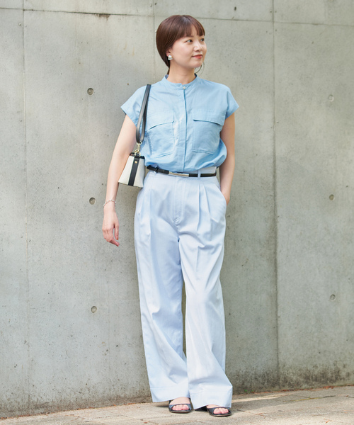 「IENA」 パンツ 36 ネイビー レディース_画像6