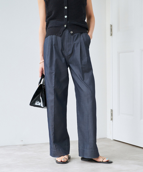 「IENA」 パンツ 36 ネイビー レディース_画像10