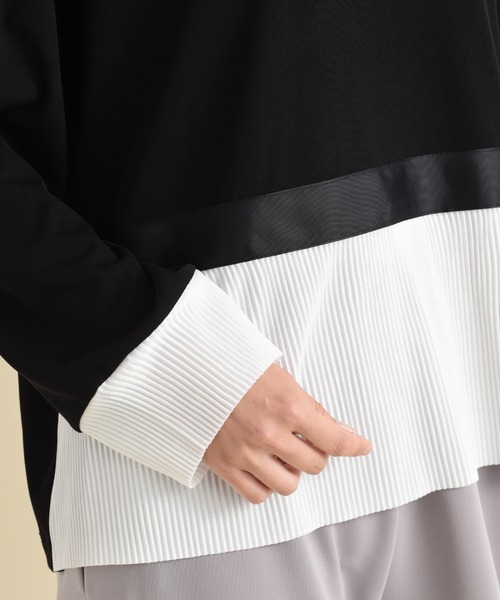 「INTERPLANET」 長袖カットソー FREE グレイッシュベージュ レディース_画像2