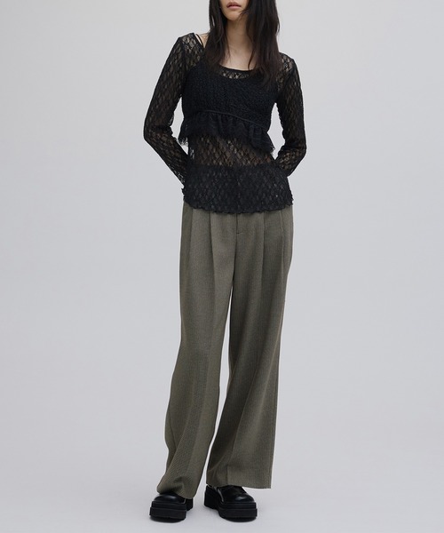 Ameri（アメリ） スラックス パンツ JENNY 2TUCK STRAIGHT PANTS