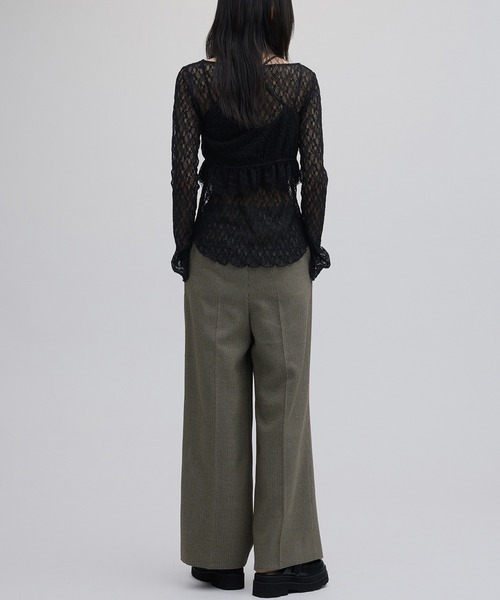 Ameri（アメリ） スラックス パンツ JENNY 2TUCK STRAIGHT PANTS