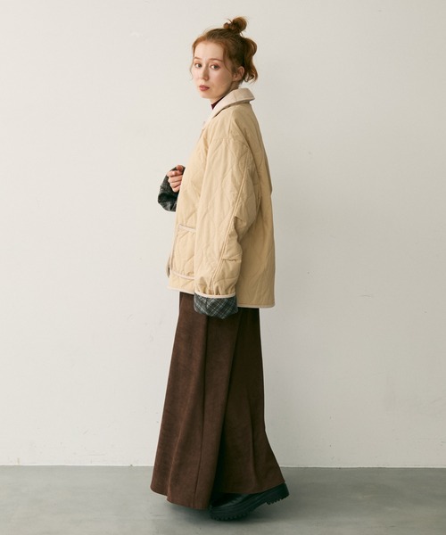 Crisp（クリスプ） ブルゾン アウター コーデュロイカラーキルティング