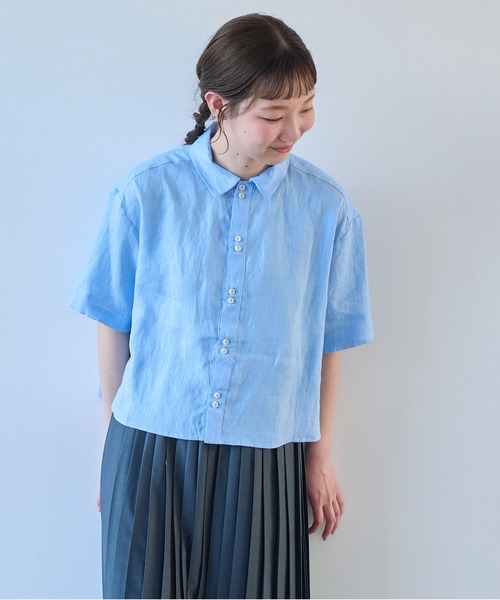 bulle de savon（ビュルデサボン） ブラウス シャツ 60sフレンチリネン
