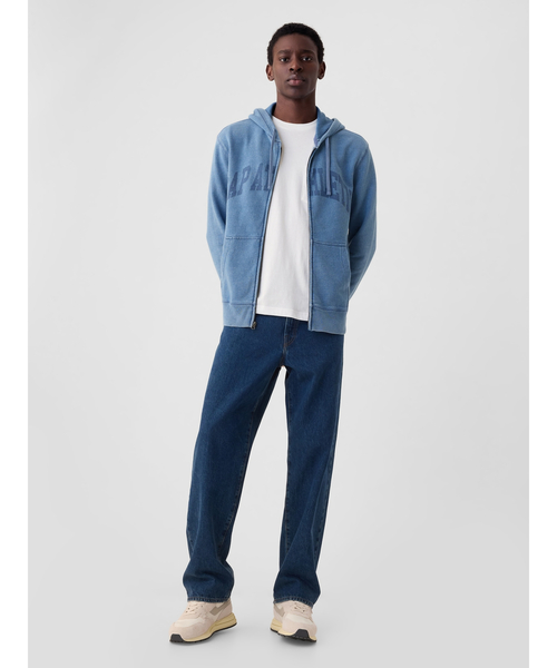 GAP（ギャップ） ジップアップパーカー L ライトインディゴブルー