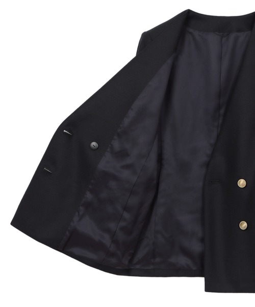 ANAYI ノーカラージャケット キャメル 美品 ANAYI（アナイ） ノーカラージャケット 36 キャメル レディース