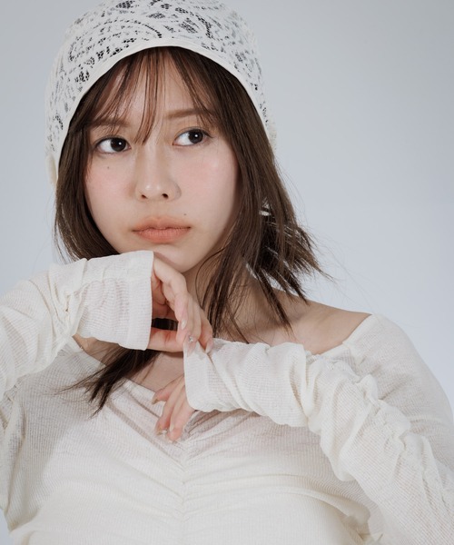 tシャツ drape sheer 2way tops（ドレープシアー2wayトップス