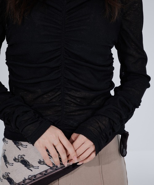 tシャツ drape sheer 2way tops（ドレープシアー2wayトップス