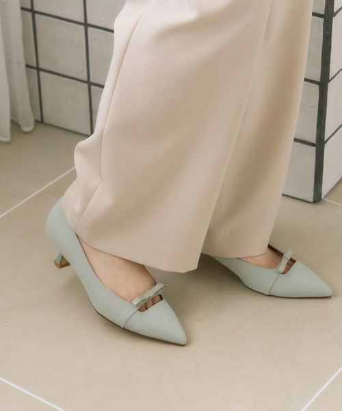 LE TALON（ル タロン） パンプス 5cmポインテッドナローリボンパンプス