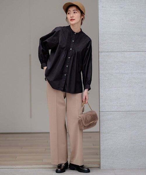 「23区」 長袖ブラウス 46 ベージュ レディース_画像6