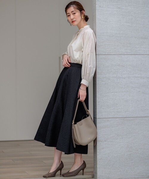 「23区」 長袖ブラウス 46 ベージュ レディース_画像9