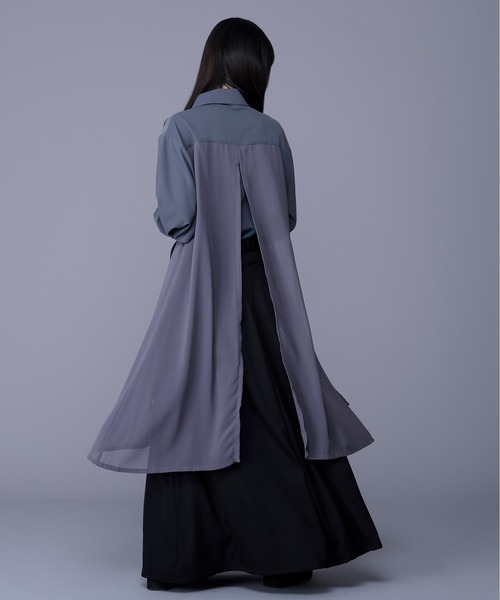 「Ellno Loset」 長袖シャツ SMALL ブルー系その他 メンズ_画像3