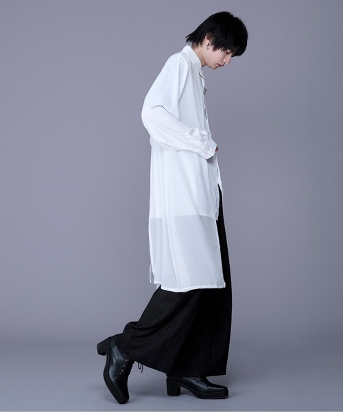 「Ellno Loset」 長袖シャツ SMALL ブルー系その他 メンズ_画像4