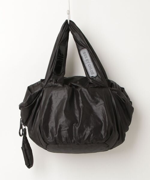 【美品】シーバイクロエ トートバッグ 肩掛け ポーチ付 レザー ブラック SEE BY CHLOE（シーバイクロエ） トートバッグ - ブラック レディース