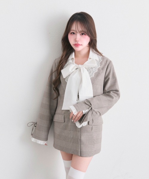 Olive des Olive テーラードジャケット　ネイビー 新品】 OLIVE des OLIVE ゆるたぽテーラードジャケット ネイビー