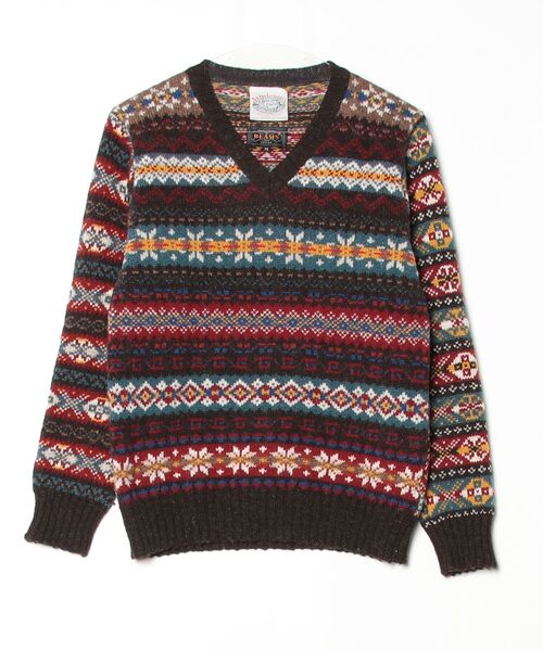 BEAMS+（ビームスプラス） 「BEAMS PLUS」 ボーダー柄長袖ニット