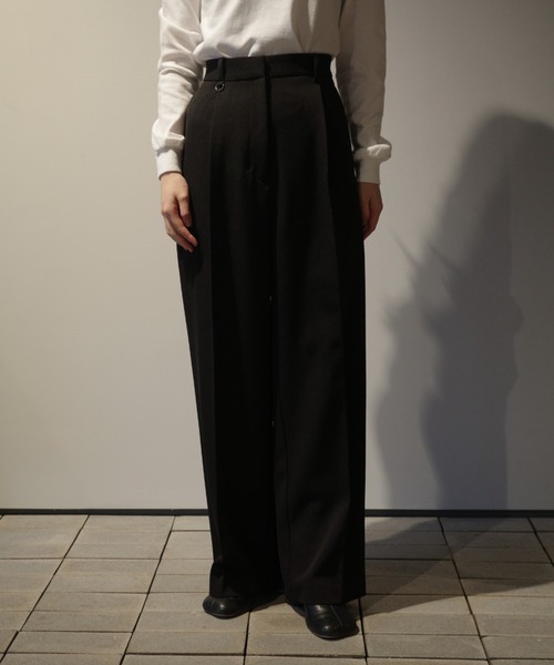 サキ　クラネ　黒　サイズ2 CLANE（クラネ） パンツ CLANE 2WAY TUCK STRAIGHT PANTS レディース